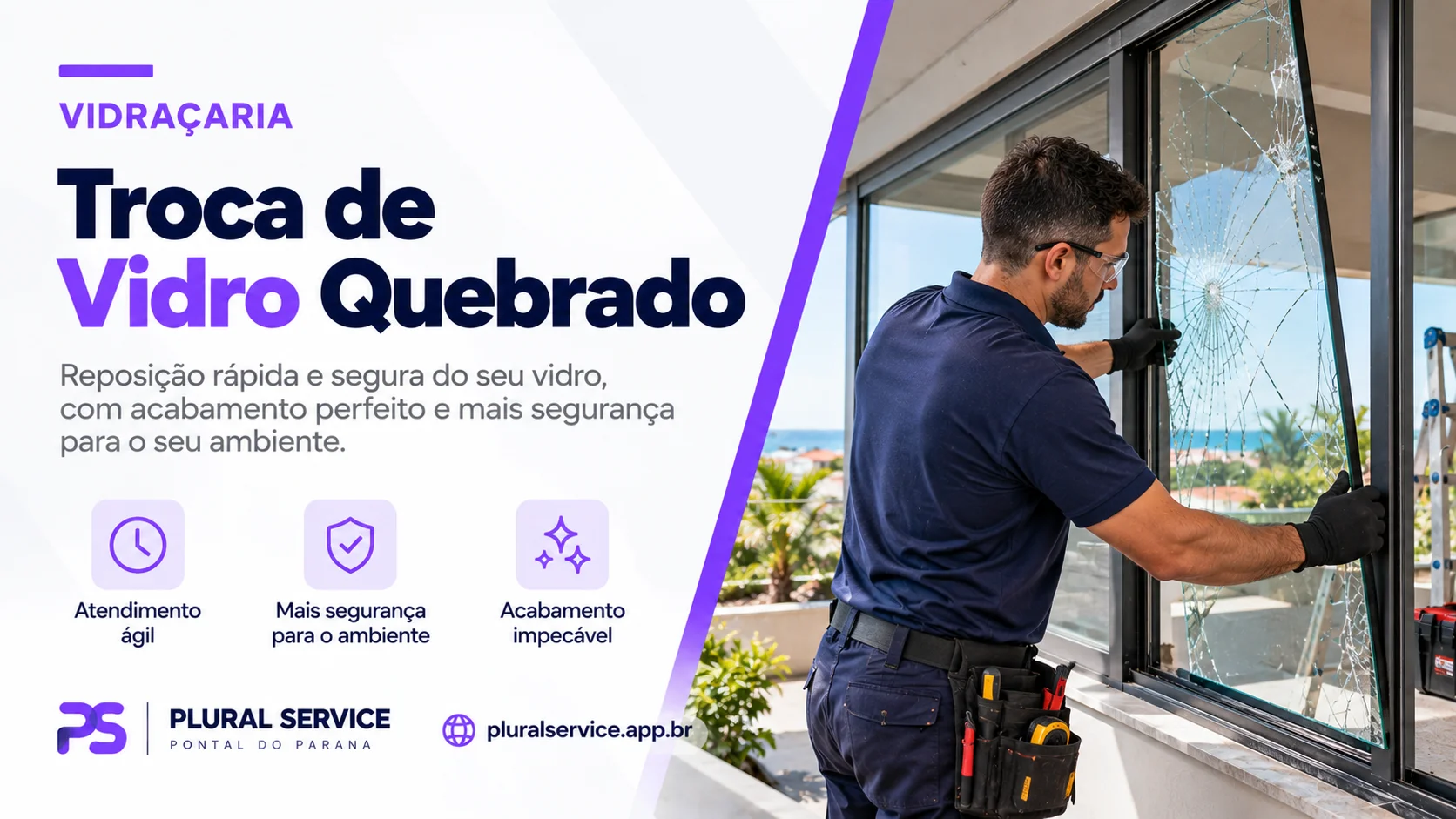 Troca de Vidro Quebrado